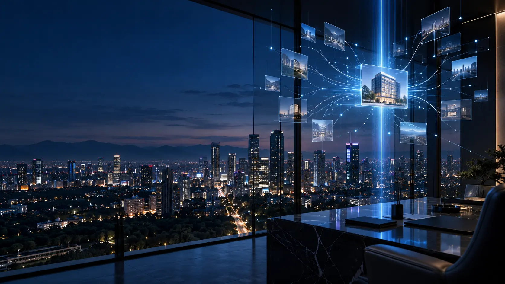 Estrategia de visibilidad digital conectando una empresa con sistemas de búsqueda e inteligencia artificial
