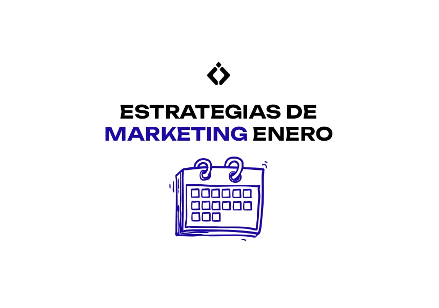 un calendario que indica las estrategias de marketing para enero