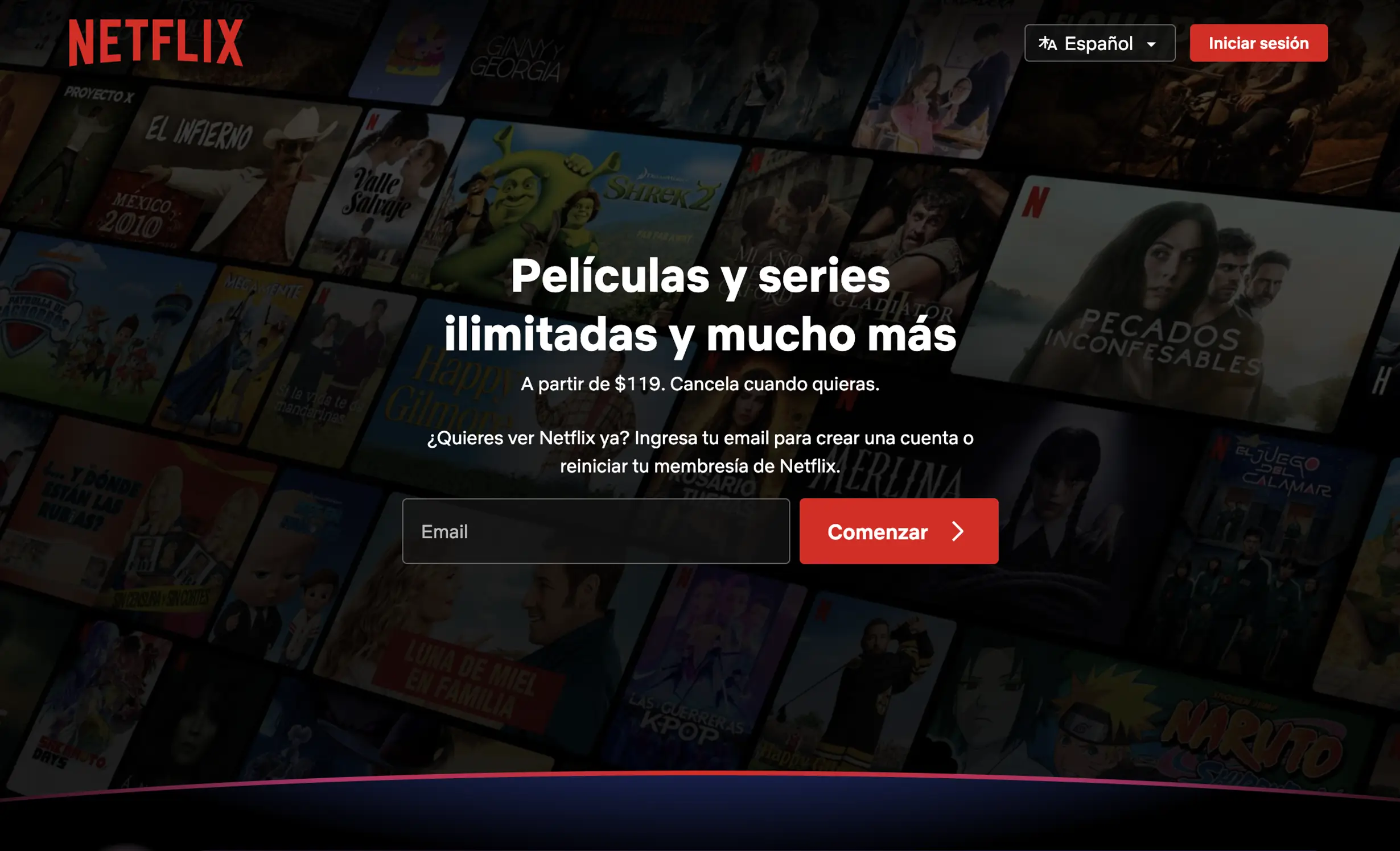 imagen de una landing page